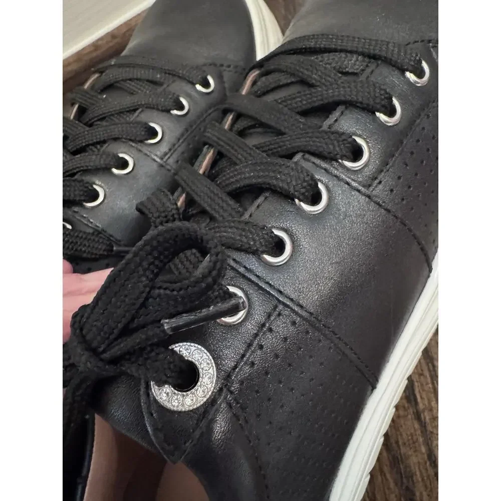 Linea Paolo Jett Platform Sneaker Shoes Lace-Up Women's Black Size 9
